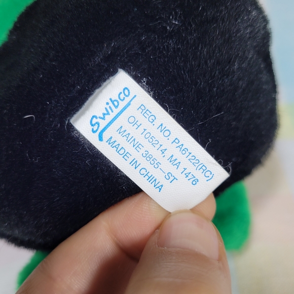 Vintage Swibco Frankenstein Puffkins monster Halloween beanie plush toy 1994 - Picture 3 of 4